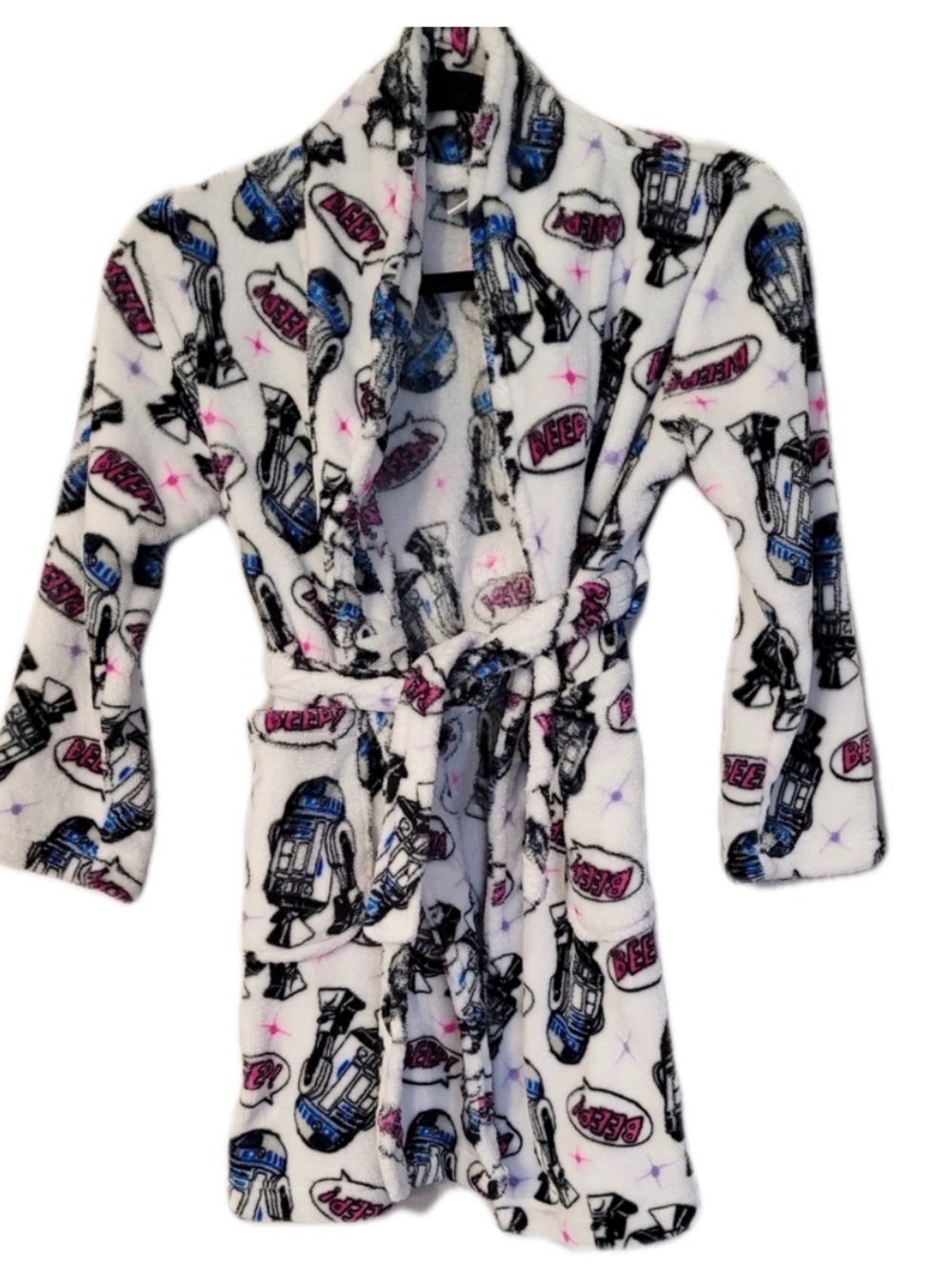 Star Wars Kids Plush Robe in White, Blue, Pink, Black